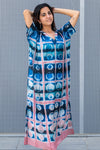 Itajime Box Dress - Blue | Pink
