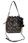 Black Brocade Bucket | Sling Bag