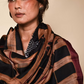 Habutai Silk Scarf - Black | Maroon