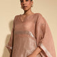 Hand Woven Linen Kaftan - Clay | Silver