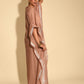 Hand Woven Linen Kaftan - Clay | Silver
