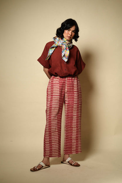Dabu Linen Straight Pants
