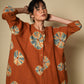Bandhni Linen Artist Dress