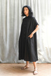 Linen Dress - Obsidian