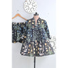 Black Cotton Tiered Tunic with Shorts
