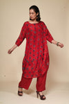 Itajime Silk Athens Dress - Cinnabar