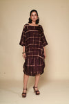 Itajime Silk Athens Dress - Bistre