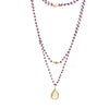 Lemon Quartz | Amethyst Beads Necklace