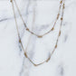 Tourmaline | Silver Beads Long Necklace