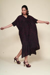 Nightshade- Itajime Silk Bandhni Box Kaftan