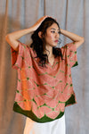 Silk Box Top - Coral