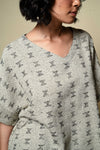 Kantha Cotton Box Top - Ivory