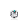 Turquoise Oxidised Silver Ring