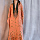 Itajime Silk Kaftan - Coral