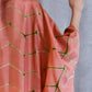 Itajime Silk Kaftan - Coral