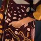 Kashmiri Crewel Poncho - Burgundy