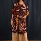 Kashmiri Crewel Poncho - Burgundy
