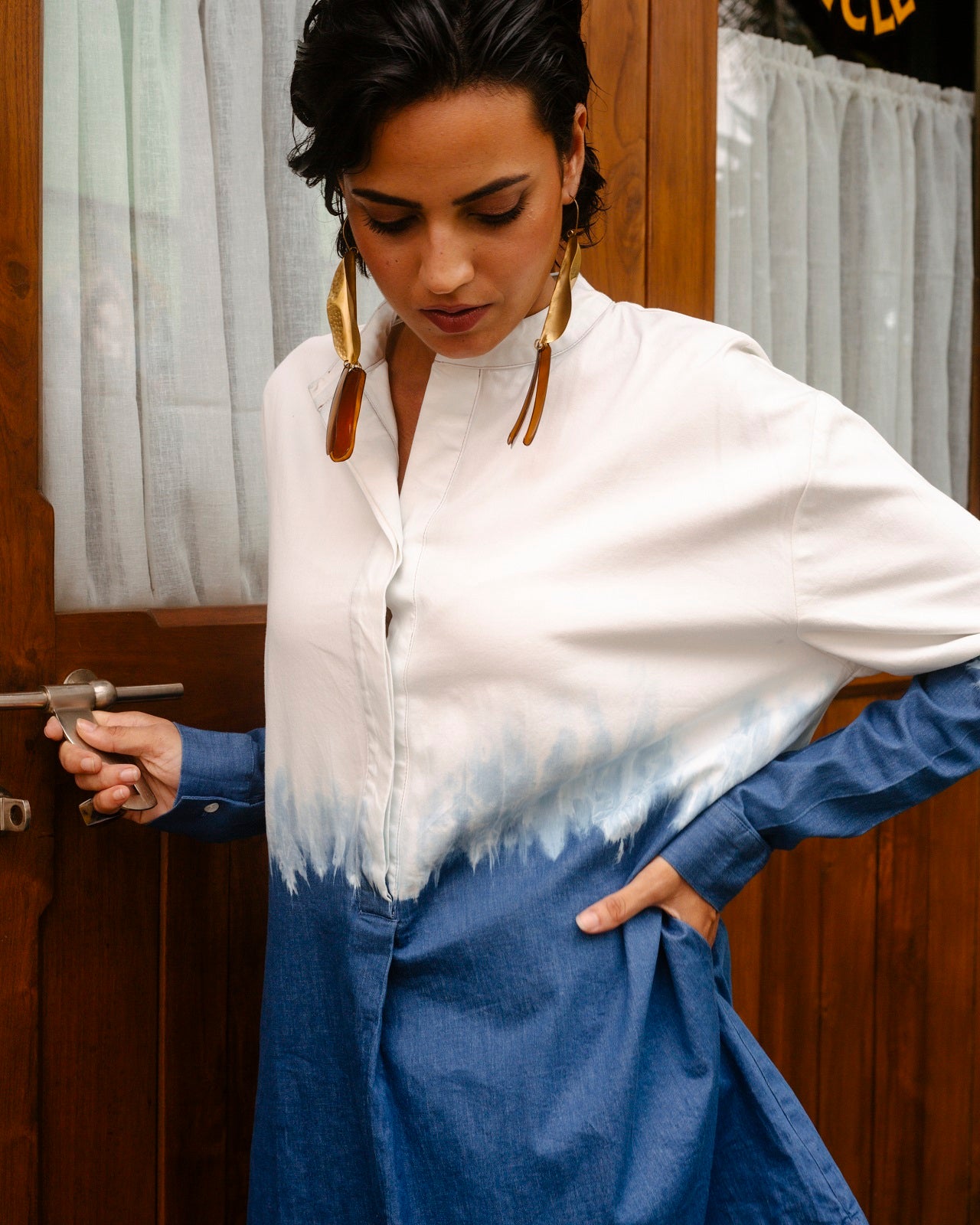 dip dye shirt dress Proto101_Dip Dye Maxi Dress | Women