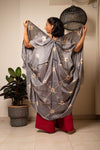 Itajime Silk Dune Robe - Grey