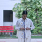 Siliguri - Off White Jamdani Shirt Blouse