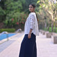 Siliguri - Off White Jamdani Shirt Blouse