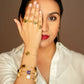 Overlapping Leaf Ring (Gold)