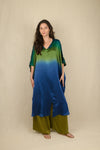 Ombre Silk Satin Split Kaftan