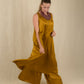 Silk Satin Maxi Dress - Gold