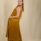 Silk Satin Maxi Dress - Gold