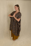 Nakshi Kantha Dune Robe - Charcoal
