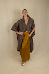 Nakshi Kantha Dune Robe - Charcoal