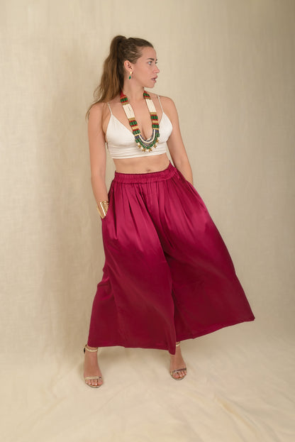 Silk Satin Palazzos