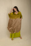 Ombre Silk Satin Split Kaftan