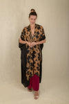 Itajime Silk Dune Robe - Eclipse