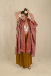 Nakshi Kantha Dune Robe - Rust Floral