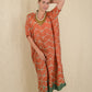 Itajime Box Dress - Orange
