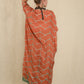Itajime Box Dress - Orange
