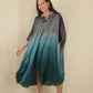 Ombre Silk Satin Split Kaftan