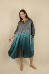 Ombre Silk Satin Split Kaftan