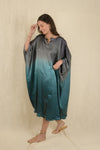 Ombre Silk Satin Split Kaftan