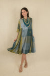 Milos Dress - Jamdani Green Checks