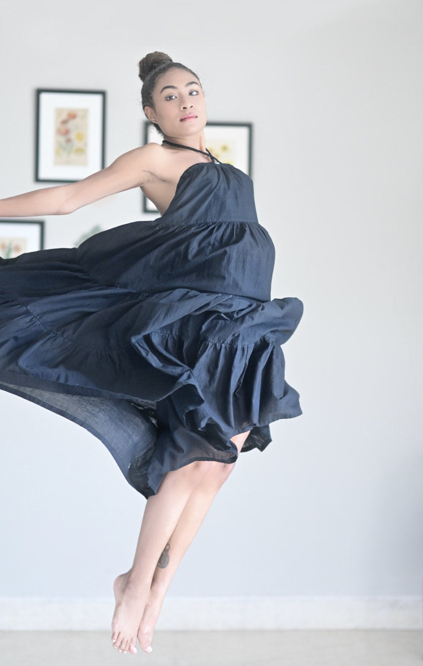 Konkan Black Halter Dress Skirt – J R Ethical Fashion
