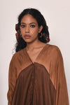 Itajime Silk Dune Robe - Astral Tan