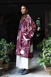 Kashmiri Crewel Duster - Burgundy