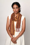 Eri Silk Muffler - Ochre | Brown