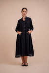 Mandarin Collar Button Dress