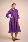 Purple Jamdani Dress