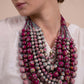 Iris Necklace - Upcycled Silk Beads