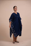 Indigo Short Jamdani Kaftan
