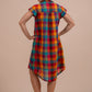 Madras Checks Asymmetrical Dress